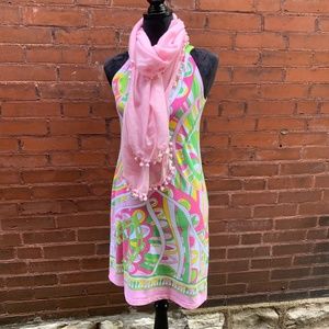 Barbara Gerwit Halter Dress Size  XS + Scarf